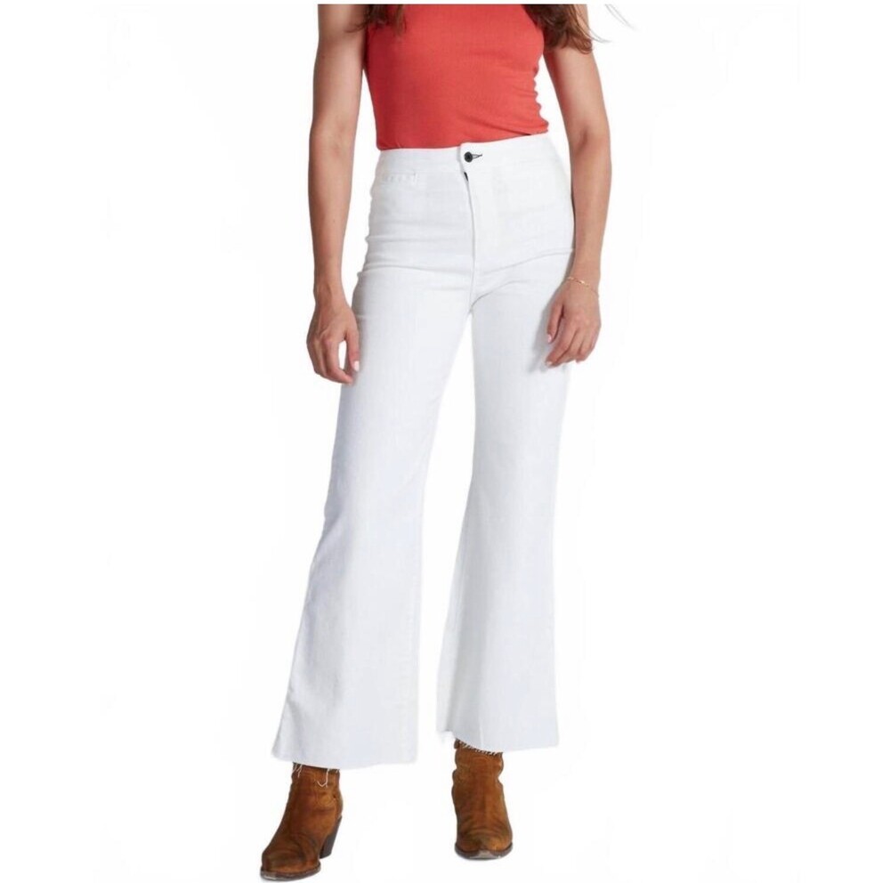 ASKK NY Brighton crop white pants raw hem size 25
